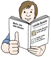 leichte Sprache Titel © Lebenshilfe für Menschen mit geistiger Behinderung Bremen e.V.