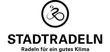 sr-logo case Round logo with cyclist in a circle on the left. Below it is the lettering "Stadtradeln", underneath it says Cycling for a good climate