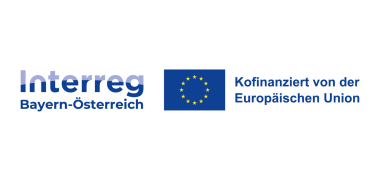 INTERREG VI-A Bayern-Österreich 2021-2027 Logo des Förderprogramms INTERREG Bayern–Österreich 2021–2027, gemeinsam mit dem EU-Emblem und dem Hinweis „Kofinanziert von der Europäischen Union"