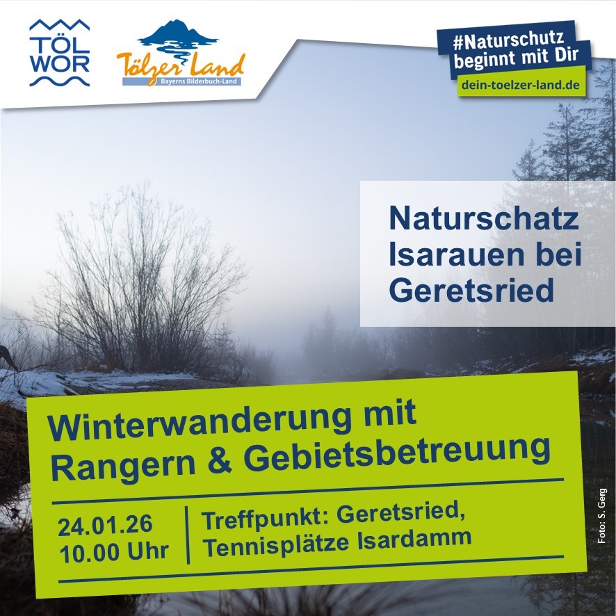 Poster for the hike with the rangers on January 24, 2026