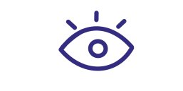 Assumption_Eye-icon The picture shows a stylized, dark blue symbol of an open eye. Three short ray-like lines are depicted above the eye - one vertically upwards, the other two lines diagonally to the left and right. These lines indicate that something is being seen or perceived - in other words, an "alert" attentive gaze.
