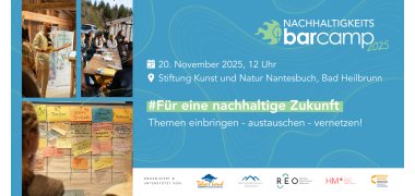 Plakat Nachhaltigkeitsbarcamp 2025 Schmuckbild