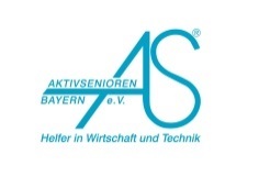 Logo der Aktivsenioren Bayern Auf dem Bild ist in blauer Schrift auf weißem Hintergrund das Logo der Aktivsenioren Bayern e.V. abgebildet