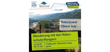 Plakat zur Wanderung mit den Naturschutz-Rangern am 23.8.2025 Schmuckbild