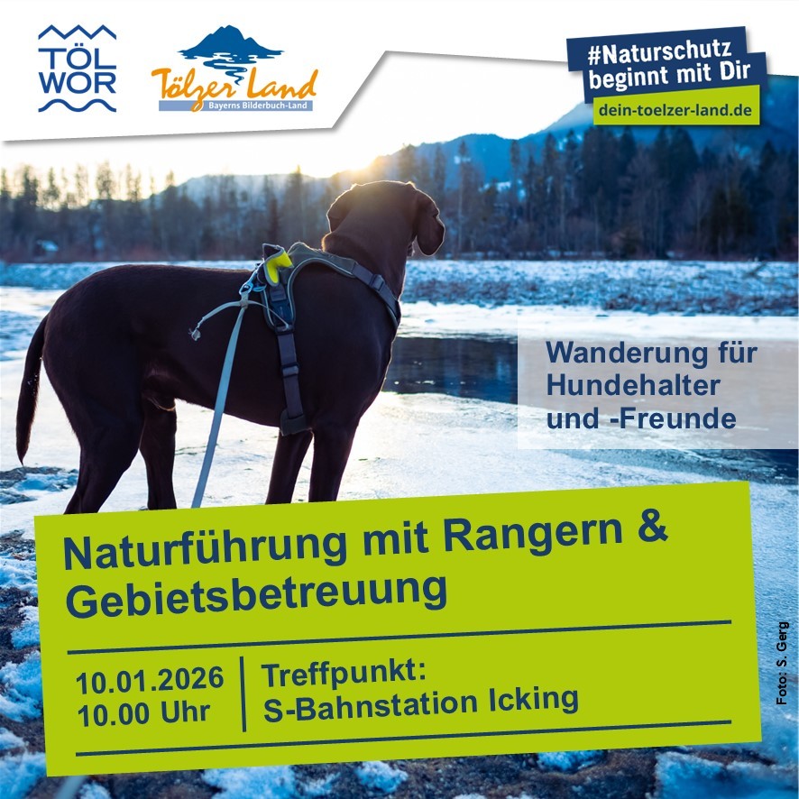 Plakat zur Wanderung mit den Naturschutz-Rangern am 10. Januar 2026
